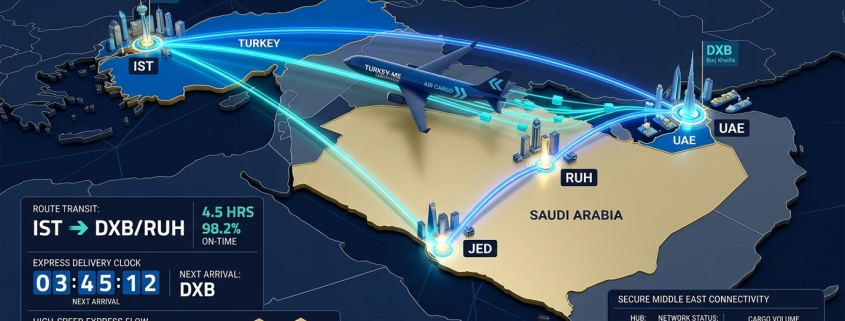 Dubai ve Suudi Arabistan  Taşımacılığı Rotası Kargo Gönder - Ekspres Kargo